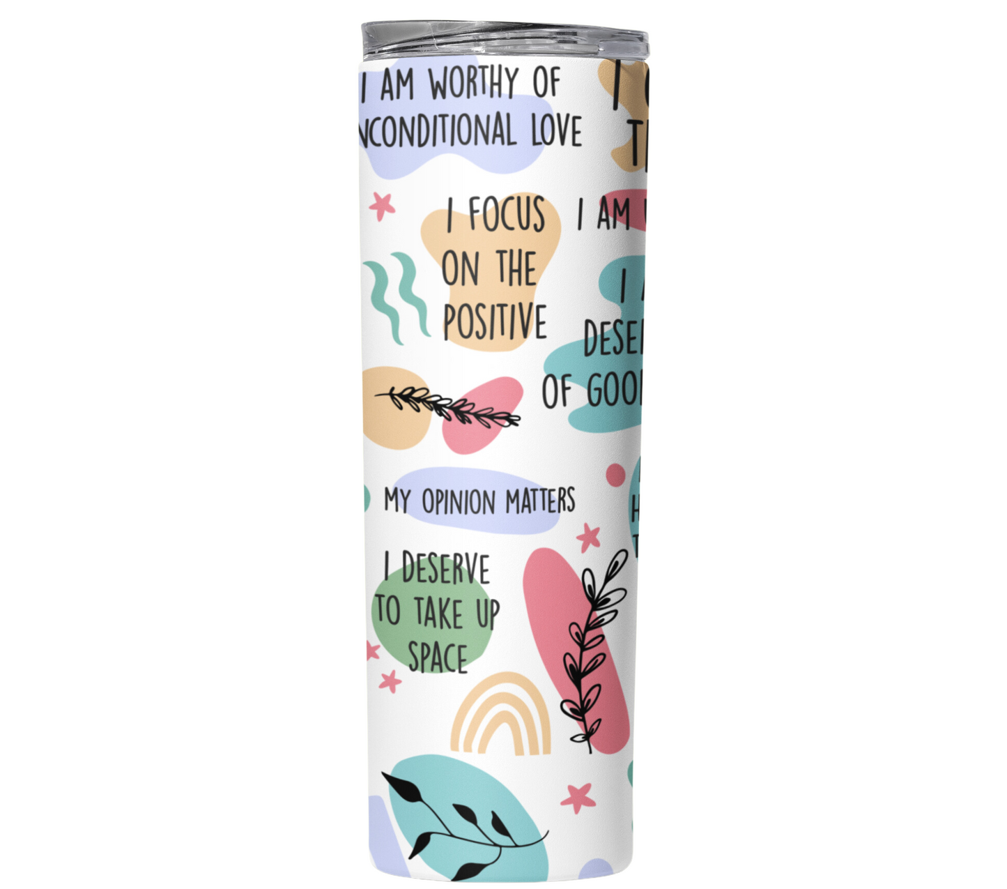 'My Daily Affirmations 20oz' Skinny Tumbler