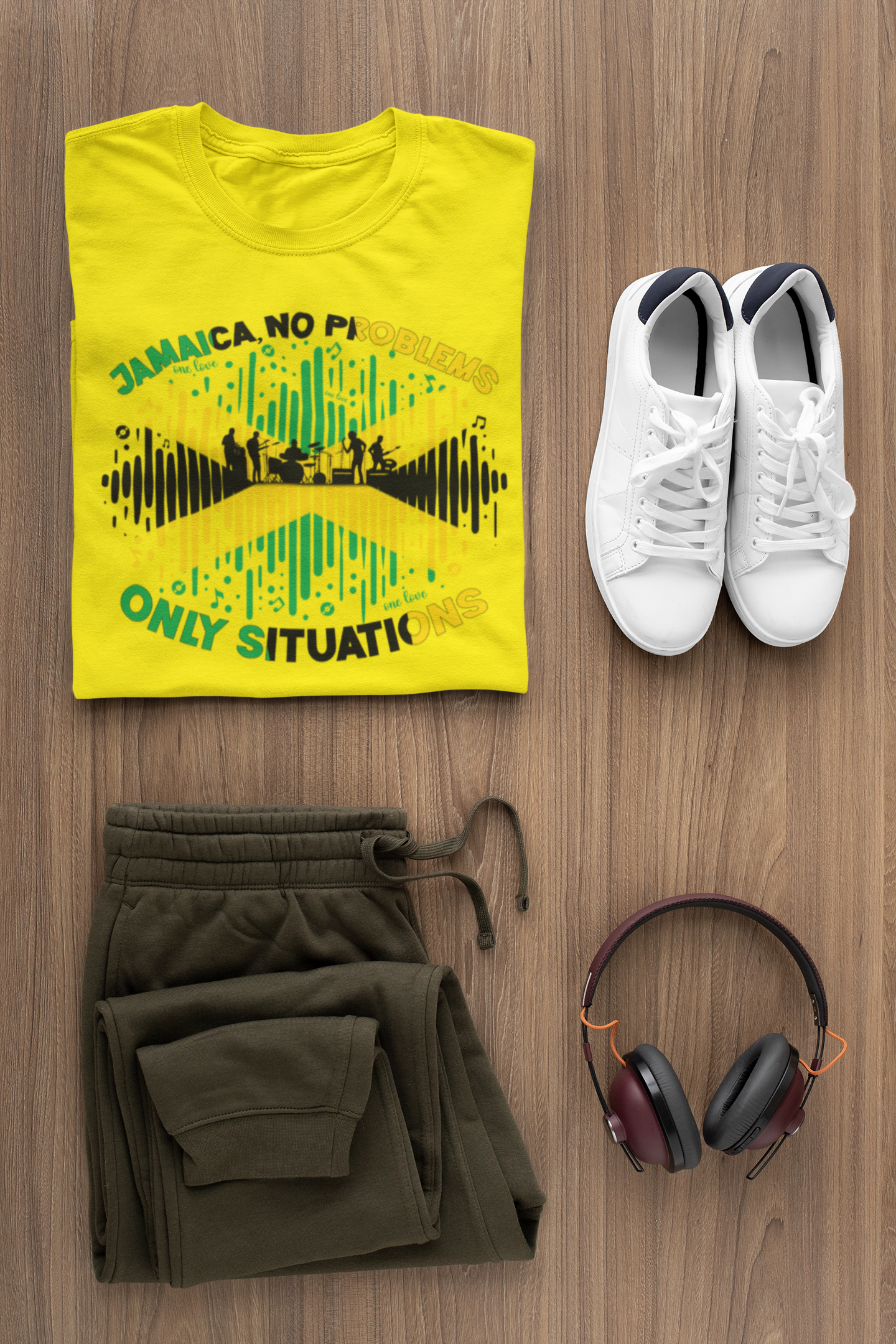 Jamaican Themed T-Shirt - Deep Roots