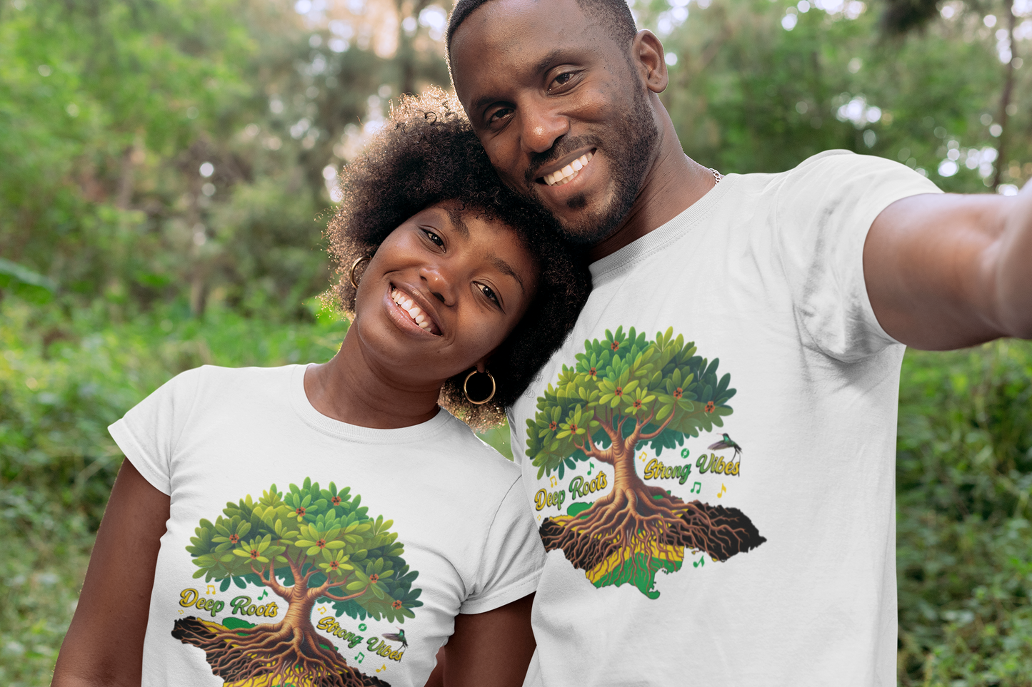 Jamaican Themed T-Shirt - Deep Roots