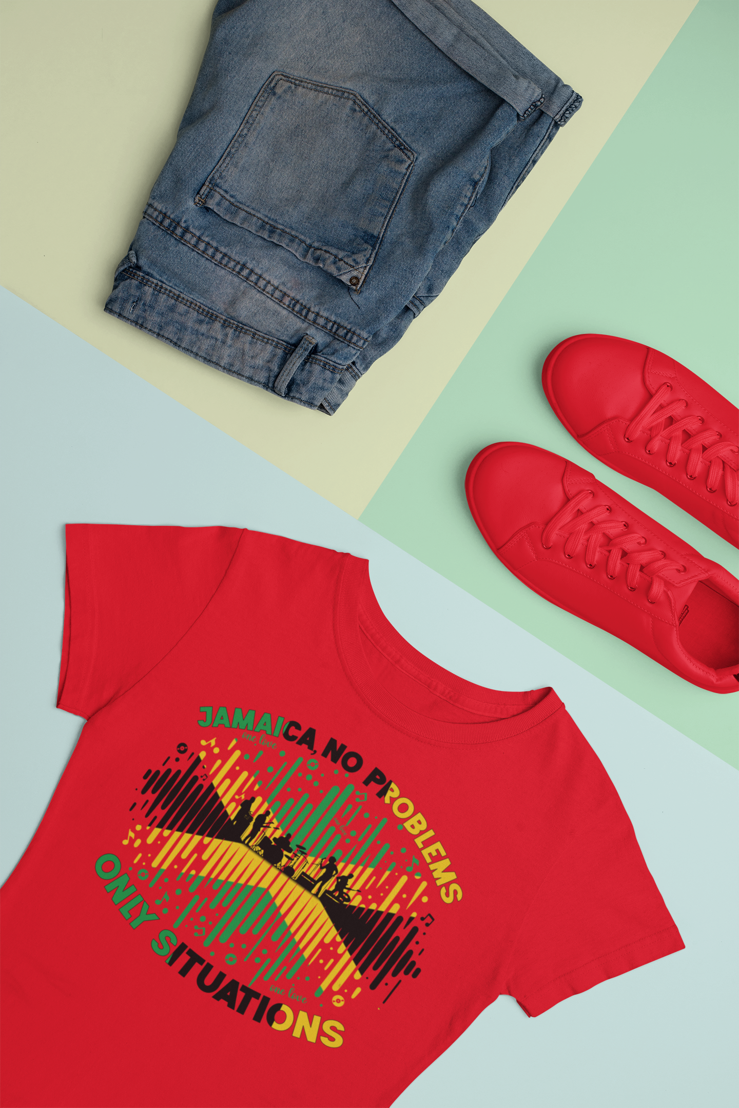 Jamaican Themed T-Shirt - Deep Roots
