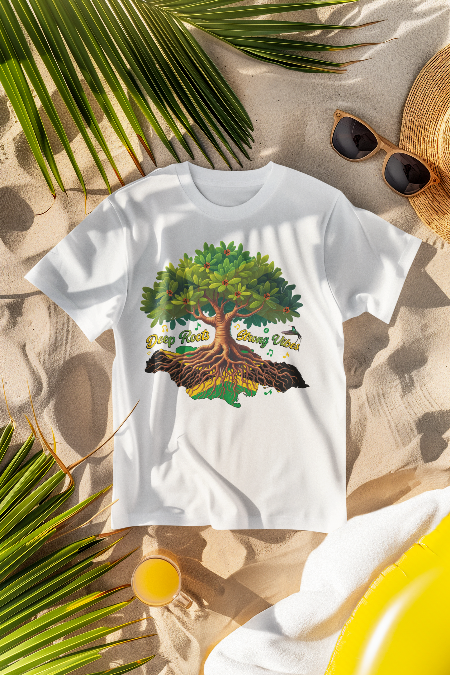 Jamaican Themed T-Shirt - Deep Roots
